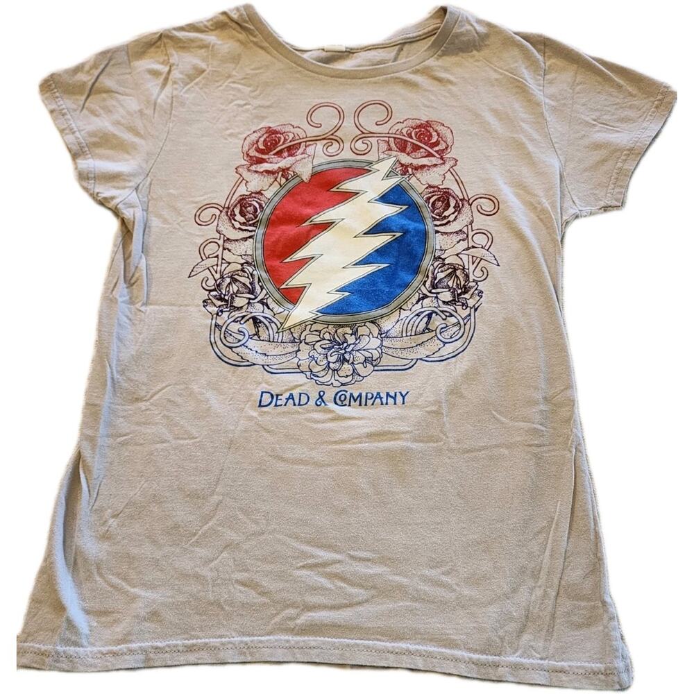 Dead And Company Grey Authentic 2015 Tour Concert Shirt Sz Small Baby Tee